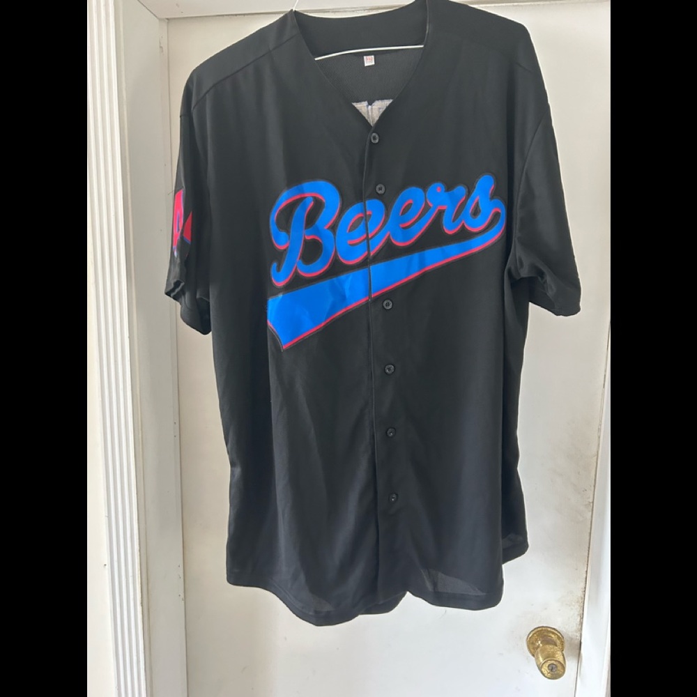 Men’s xxl black baseball jersey